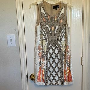 Needle & Thread Beaded Sequin Sheath Dress